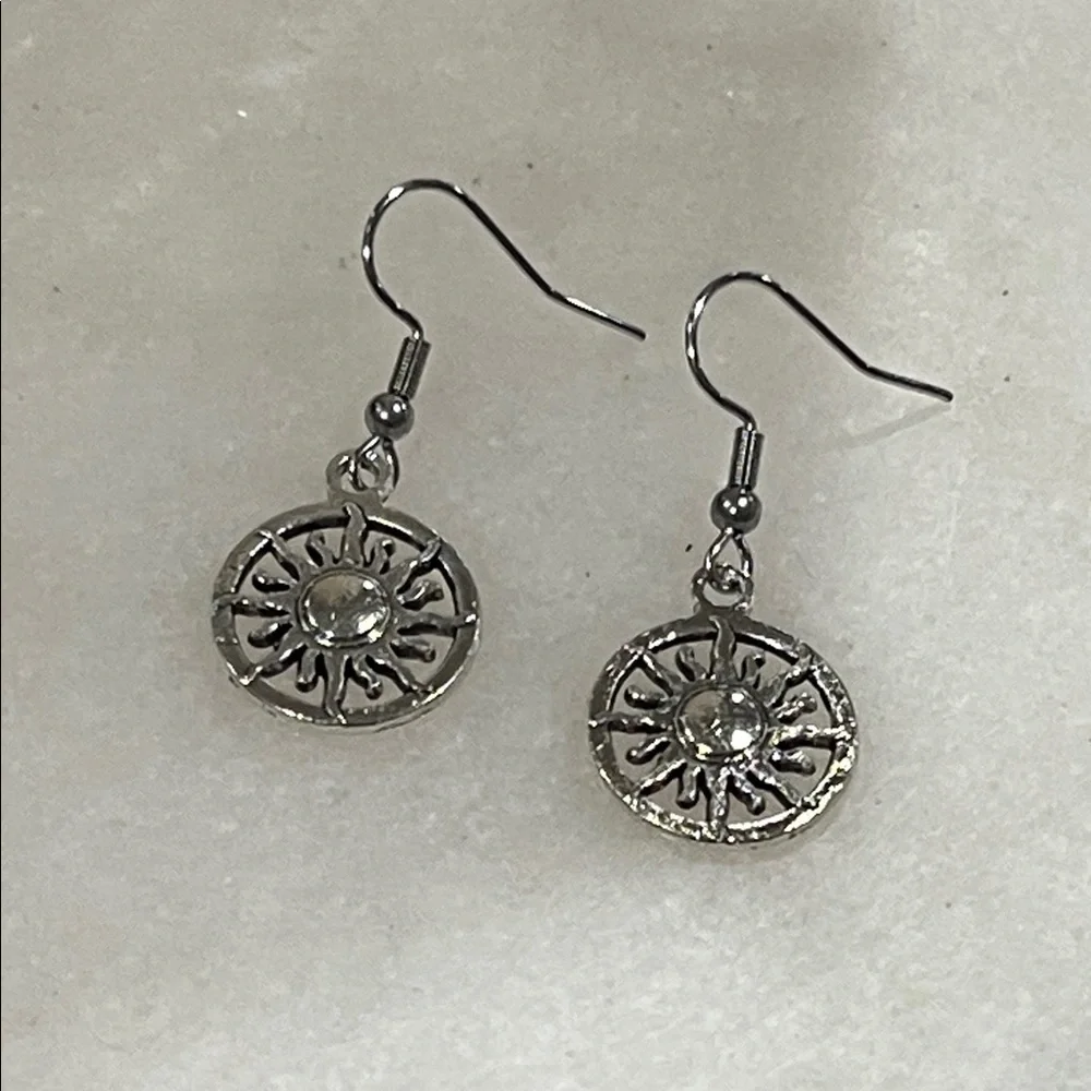 3/$30 • Silver Sunburst Boho Mystical Earrings
